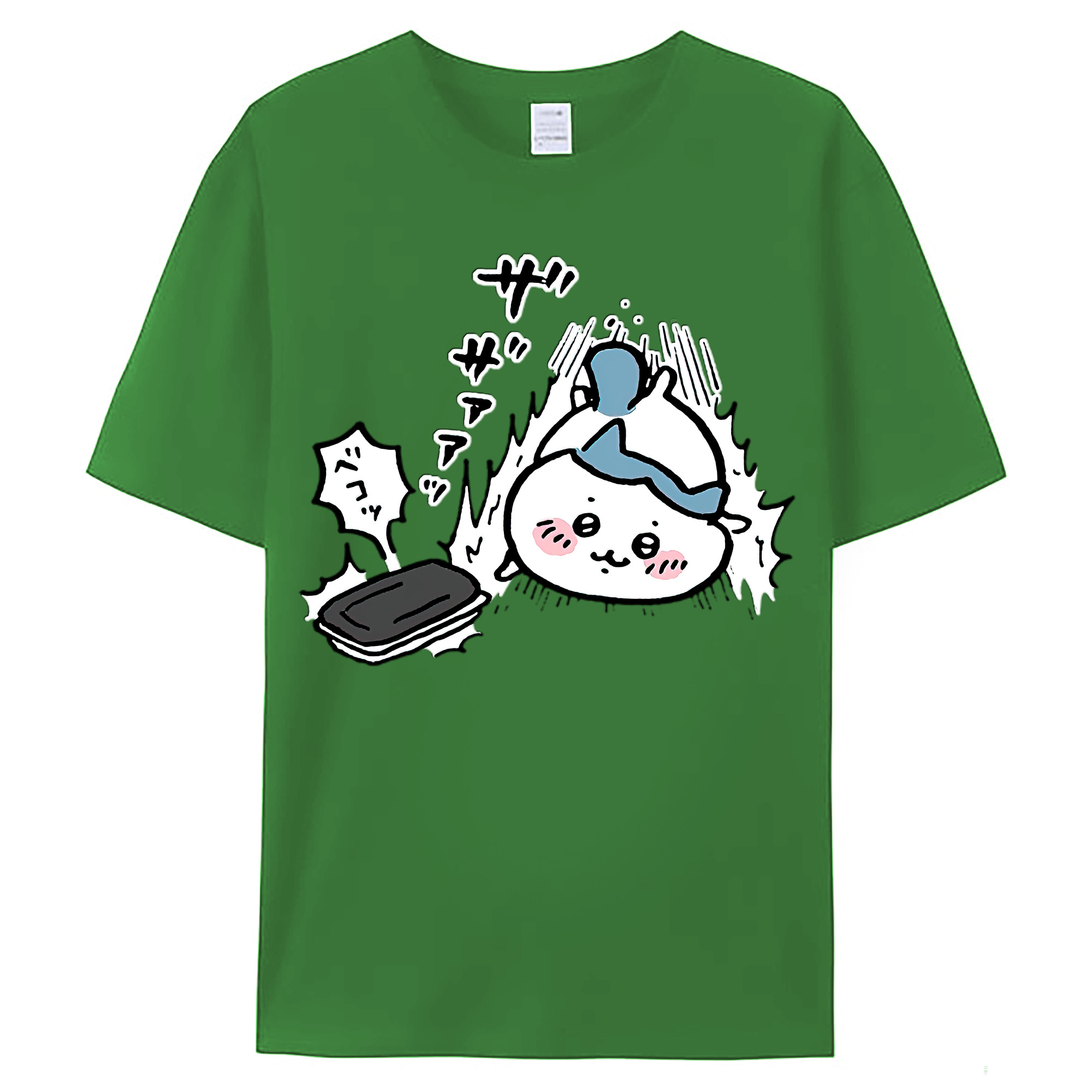 （画像用） ちいかわ ハチワレ Chii-kawa hachiware レディースカジュアルプリントTシャツ（綿100％）